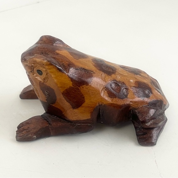 Hand Carved Wooden Frog - Picture 7 of 16